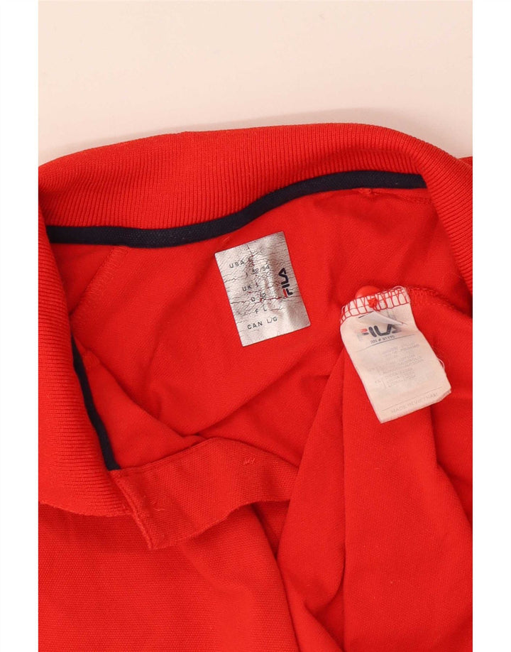 Fila Polo Homme Large Rouge Colourblock Polyamide