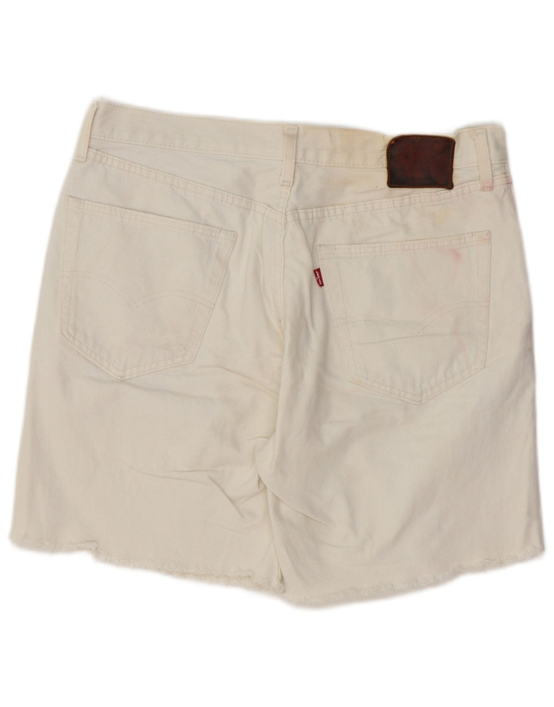 LEVI'S Short en Jean Homme W36 Large Blanc Coton