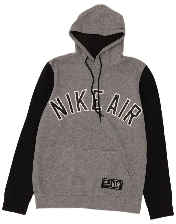 Nike Pull à capuche graphique pour homme Gris moyen colour block