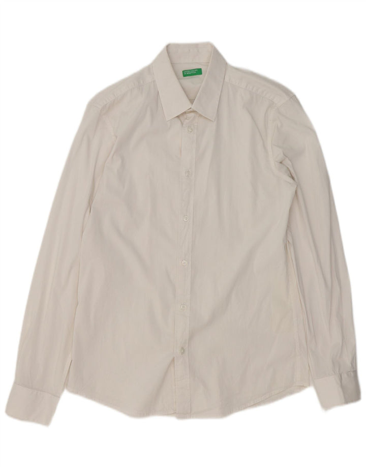 BENETTON Chemise Homme Petit Blanc