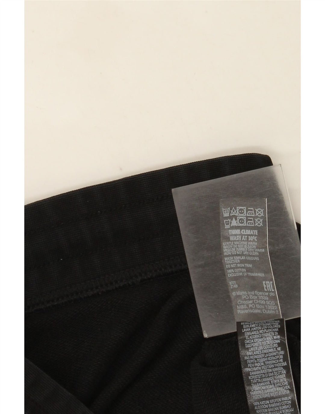 Marks & Spencer Pantalon de survêtement pour homme en coton noir Taille L