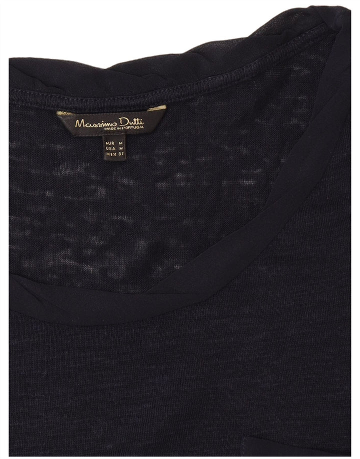 Massimo Dutti T-shirt pour femme UK 12 Bleu marine moyen