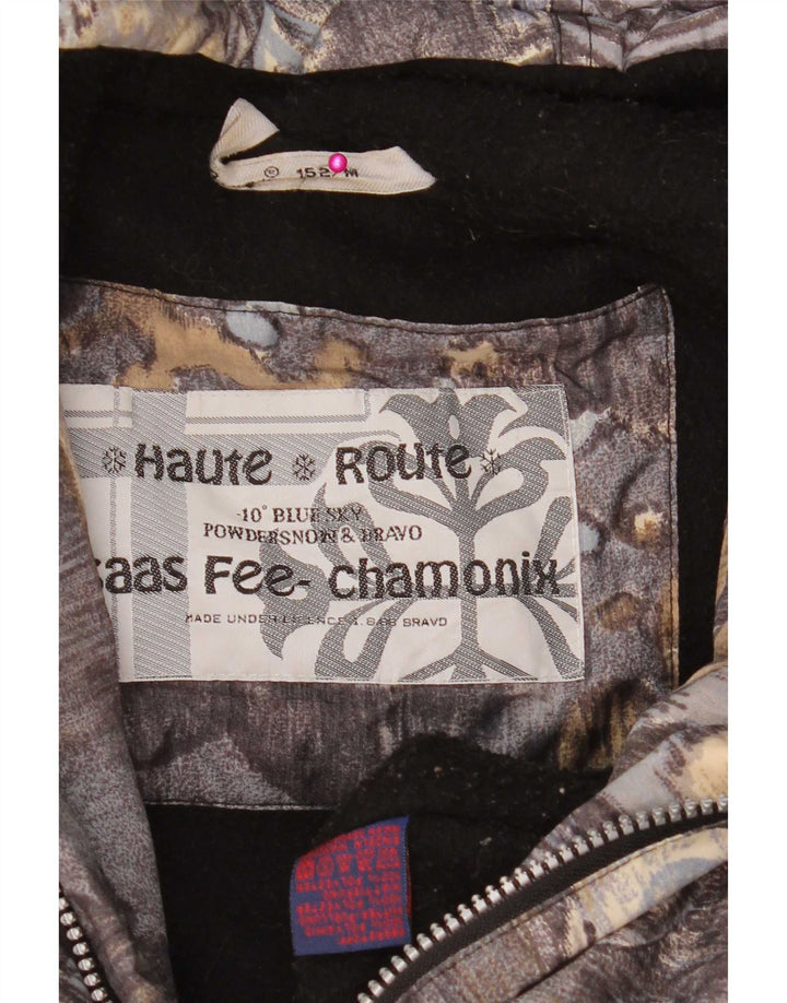 Veste de ski à capuche coupe ample Haute Route Garçon 11-12 ans Gris Moyen