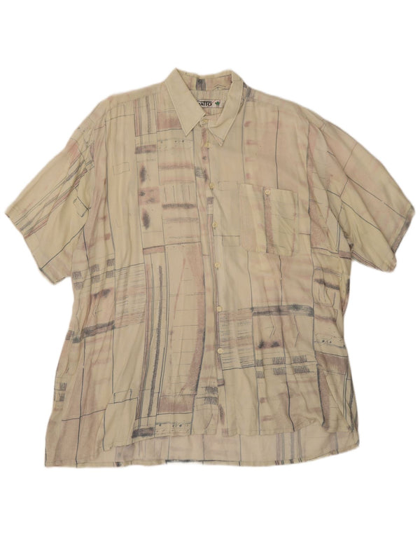 Chemise à manches courtes homme vintage XL Beige