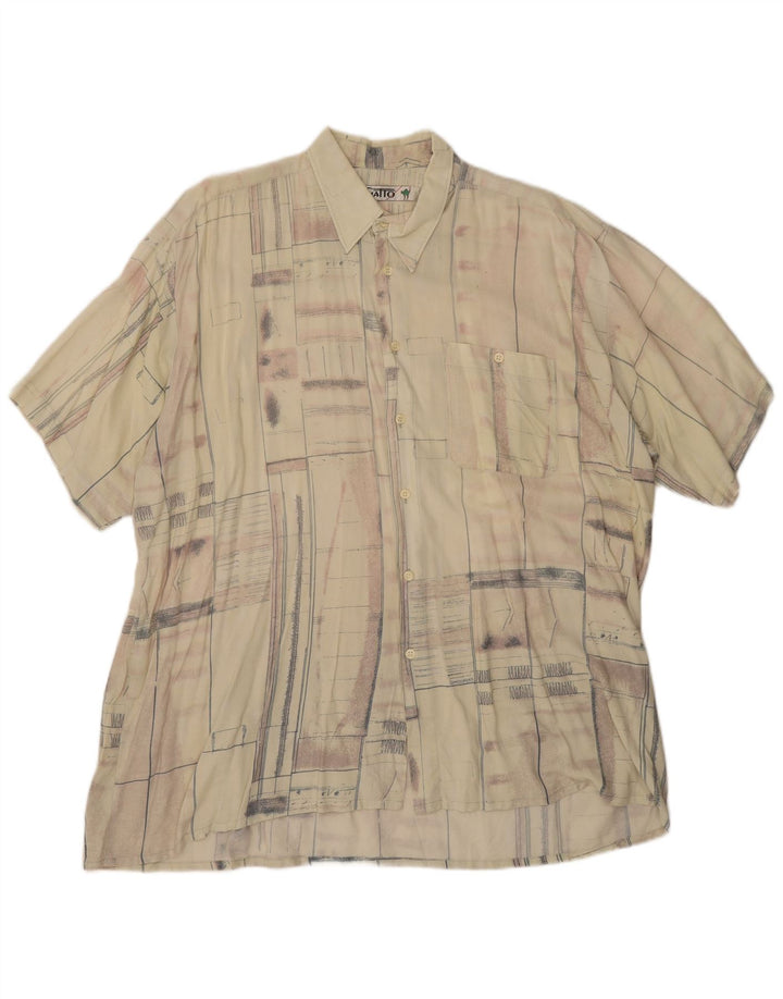 Chemise à manches courtes homme vintage XL Beige