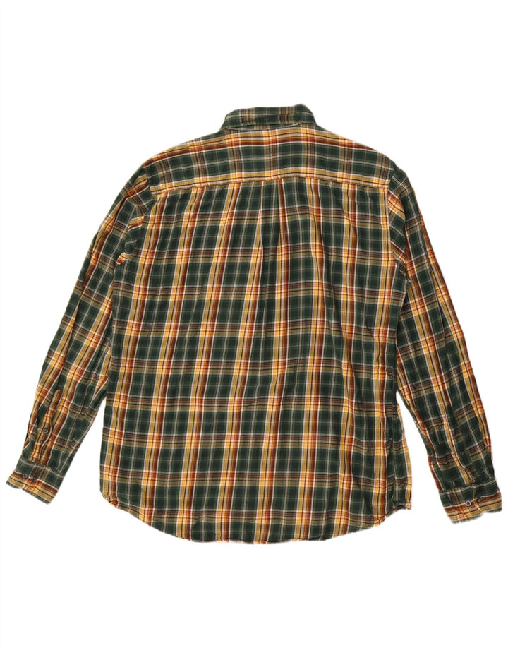 Kappa Chemise en flanelle XL pour homme Vert à carreaux en coton