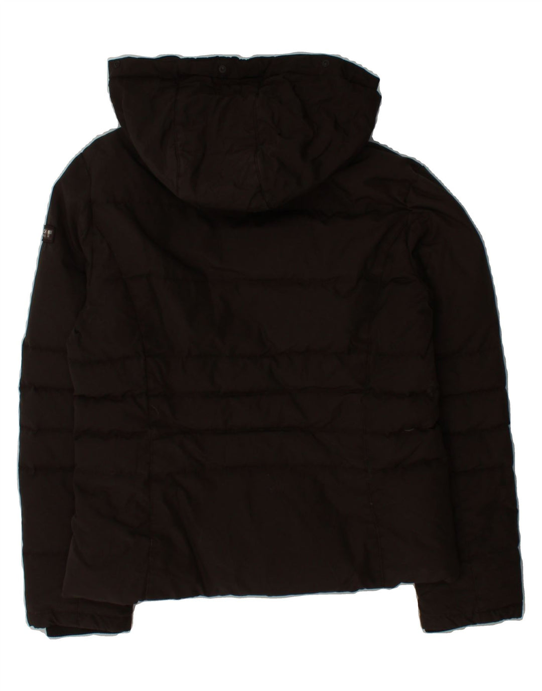 WOOLRICH Womens Hooded Padded Jacket UK 14 Medium Brown Nylon Vintage Woolrich and Second-Hand Woolrich from Messina Hembry 