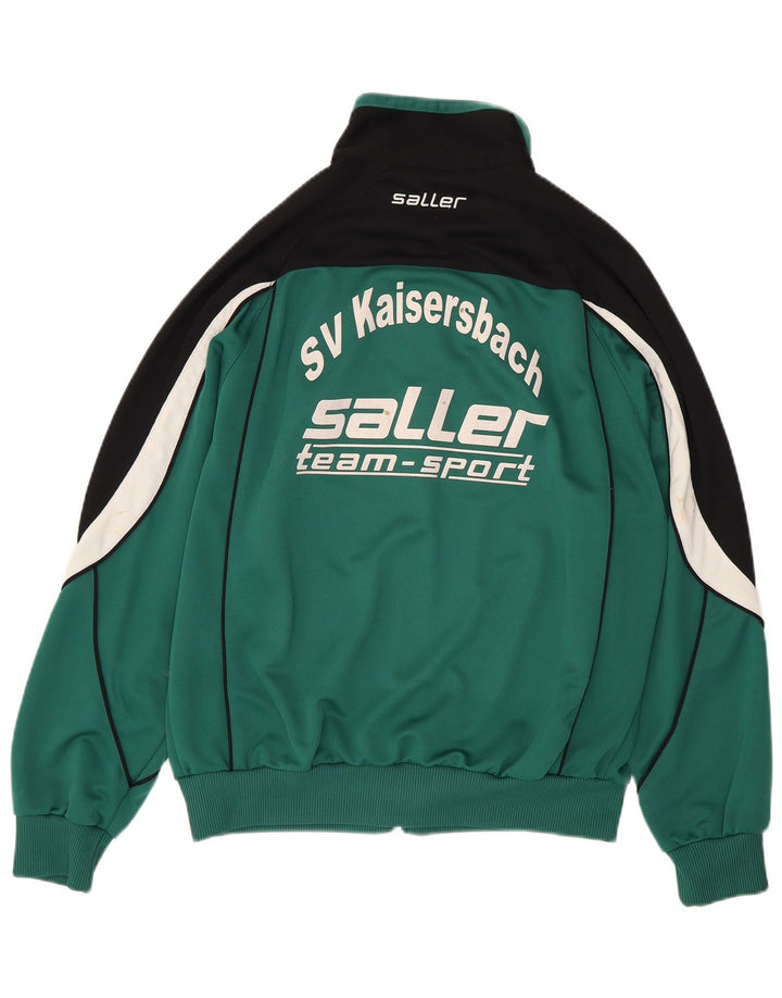 Saller Veste de Survêtement Graphique pour Homme Grand Vert Colorblock Polyester