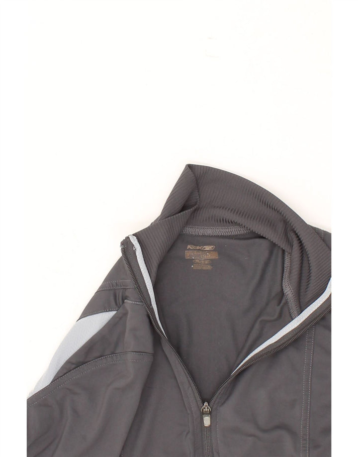 REEBOK Boys Tracksuit Top Jacket 10-11 Years Grey Colourblock Polyester Vintage Reebok and Second-Hand Reebok from Messina Hembry 