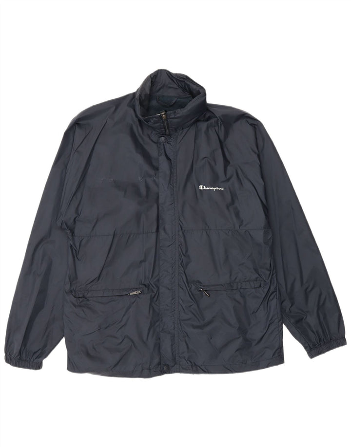 Champion Veste de pluie à capuche pour homme UK 36 Small Bleu marine Polyamide