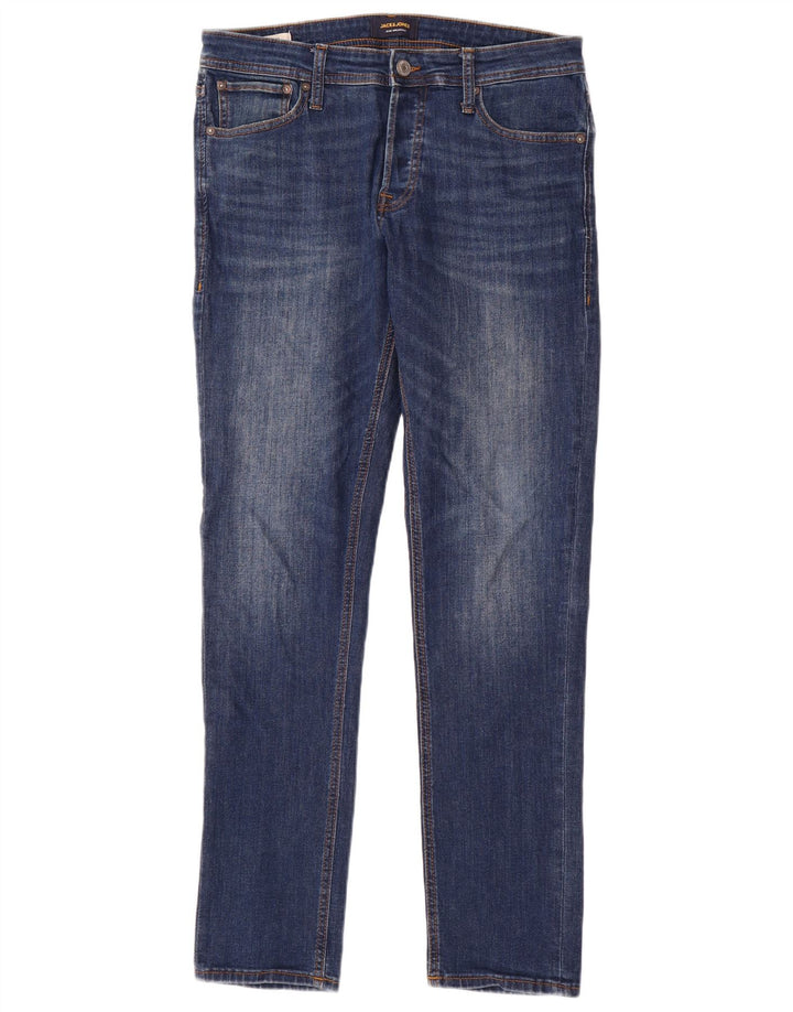 Jack & Jones Jean Slim Homme W32 L32 Bleu Coton