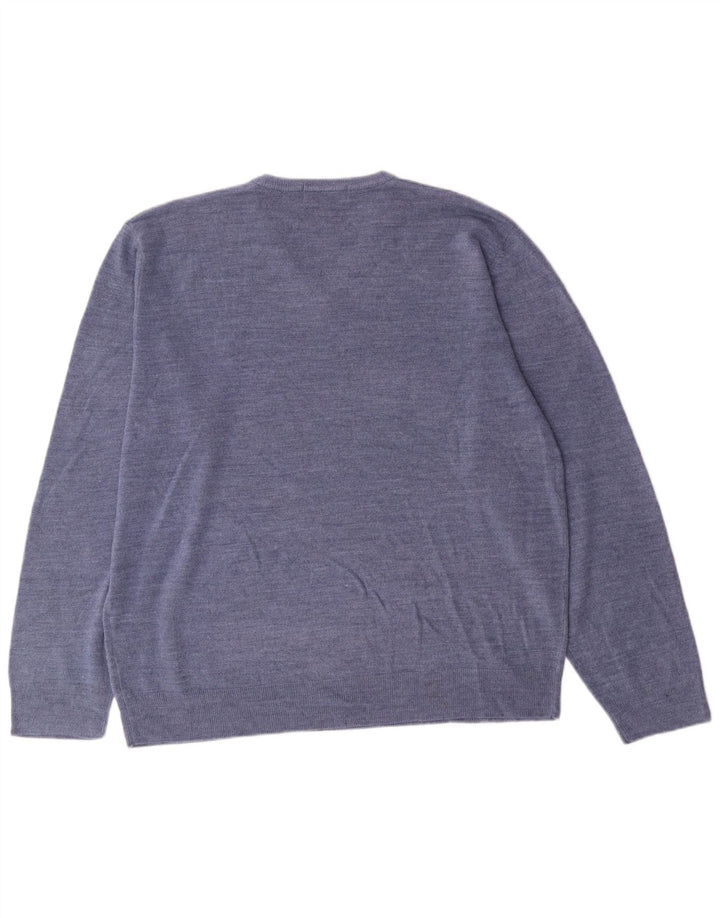 MARKS & SPENCER Pull col en V Blue Harbor Homme XL Bleu Classique