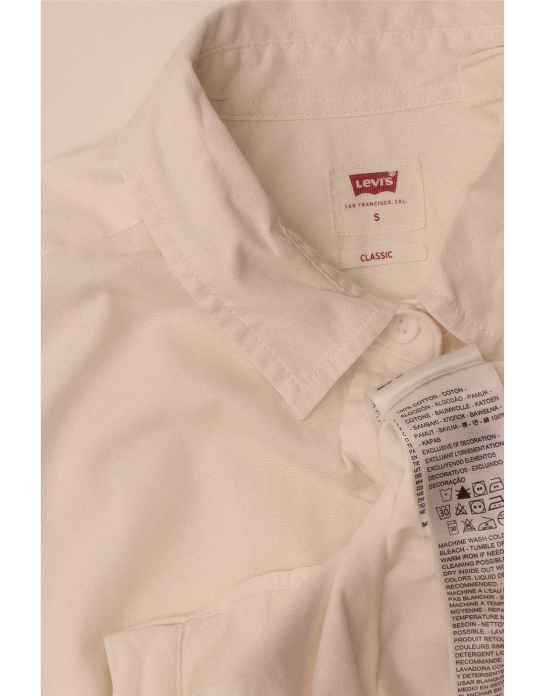 Levi's Chemise Coupe Classique Garçon 14-15 ans Petit Blanc Coton