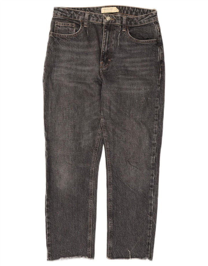 Topshop Jean droit femme W28 L25 gris coton