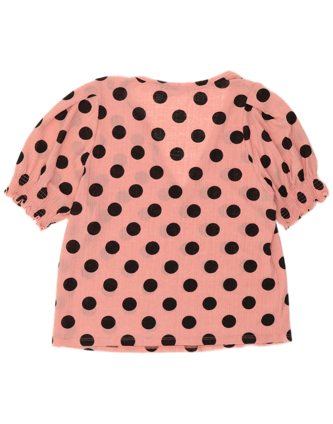 Zara Womens Crop Blouse Top UK 10 Petit Rose à Pois