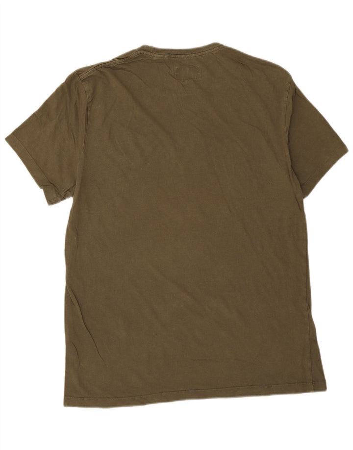 Jack Wills T-Shirt Graphique Homme Kaki Moyen Coton