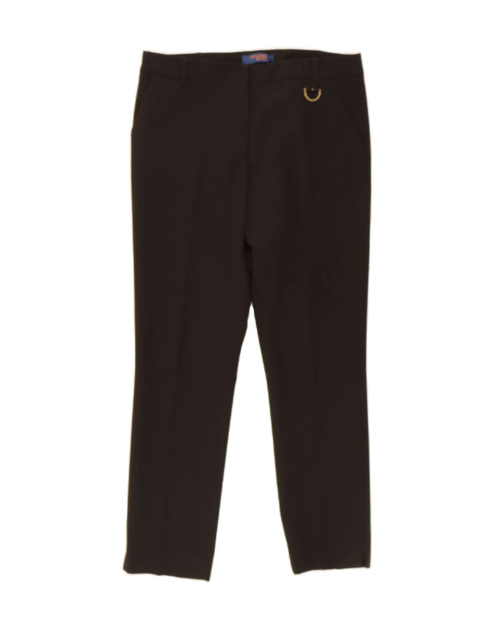 TRUSSARDI Womens Slim Chino Trousers IT 46 Large W32 L29 Black Polyester Vintage Trussardi and Second-Hand Trussardi from Messina Hembry 