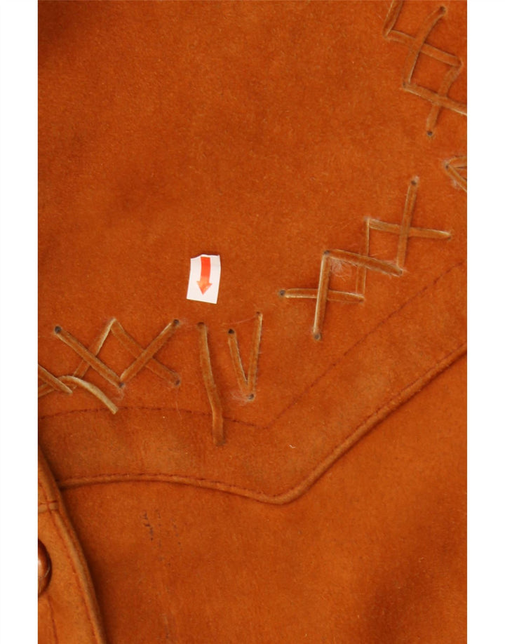 manteau en peau de mouton surdimensionné vintage pour femmes UK 18 XL Marron