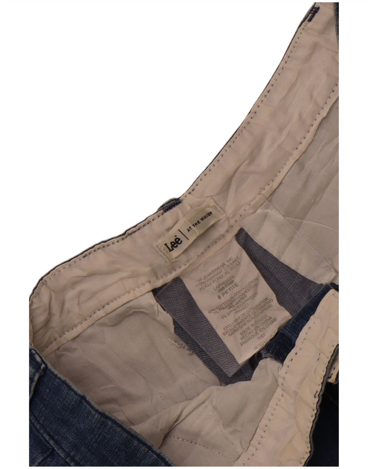 Lee Womens Petite Capri Jeans US 8 Medium W30 L18 Bleu Coton