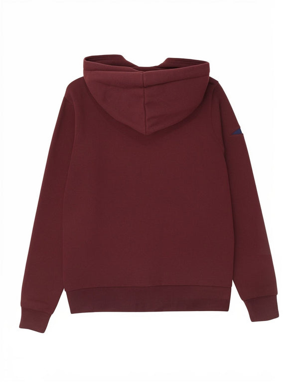 Superdry Pull à capuche graphique pour femme UK 10 Petit coton bordeaux