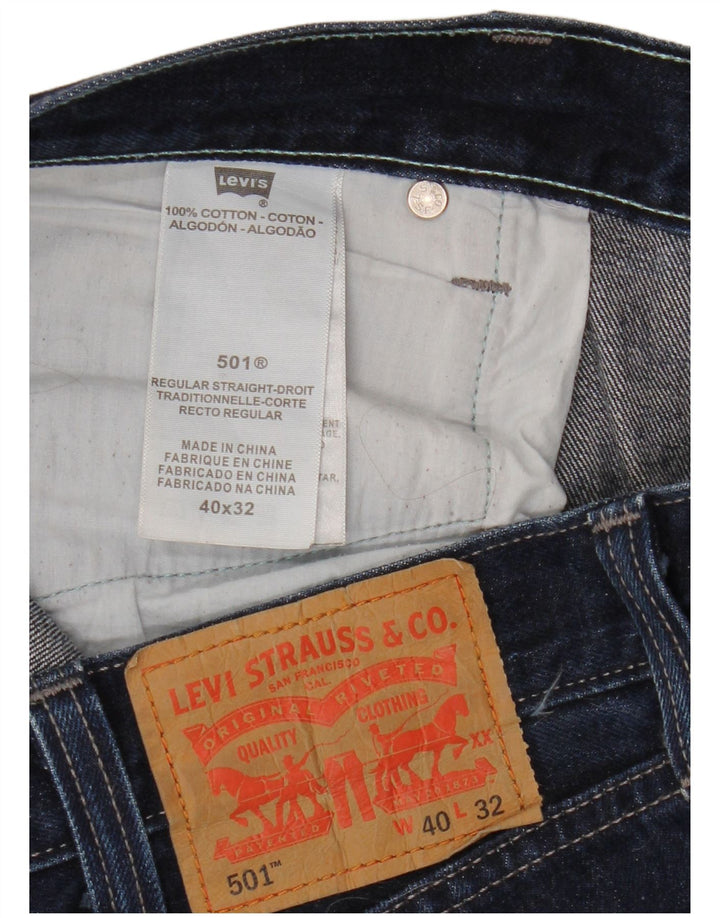 Levi's Jean Droit 501 Homme Bleu Marine W40 L32 Coton