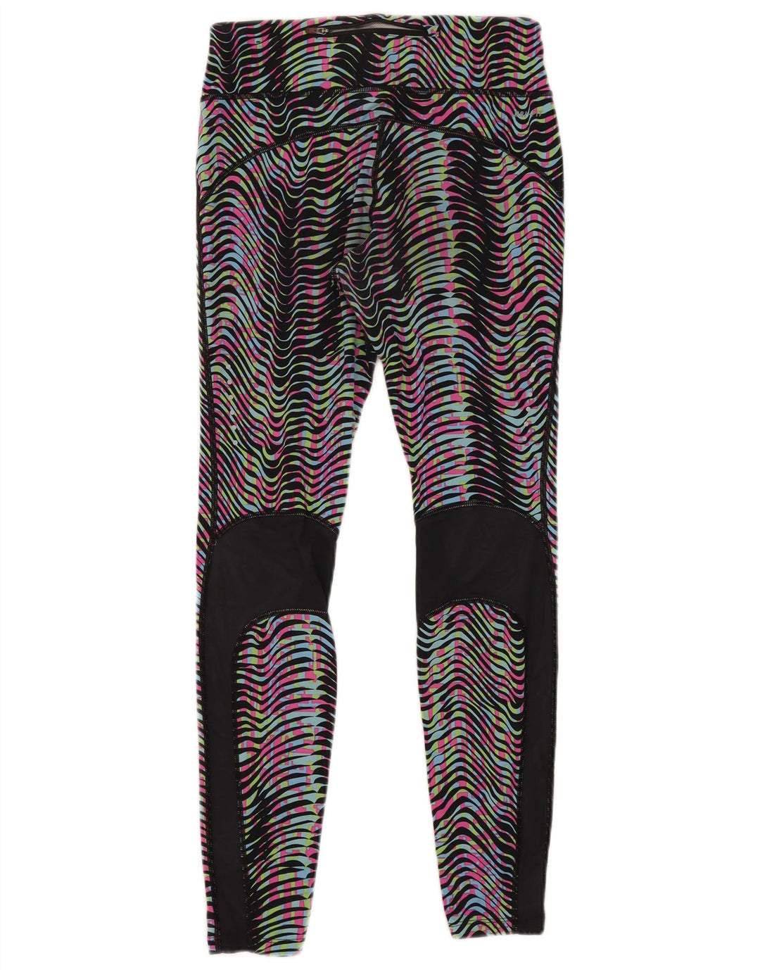 Nike Legging Dri Fit pour femme UK 12 Medium Multicolore Rayé Nylon