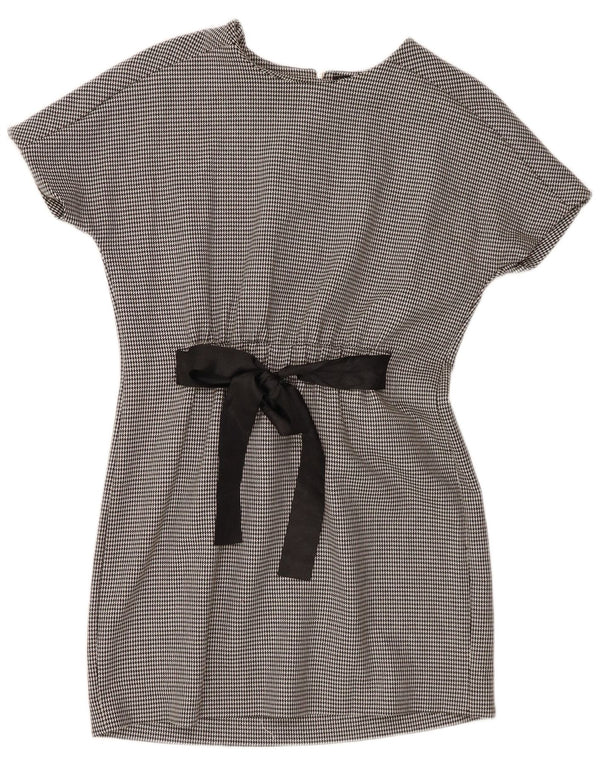 Zara Womens Trafaluc Basic Dress UK 10 Small Black Houndstooth Polyester