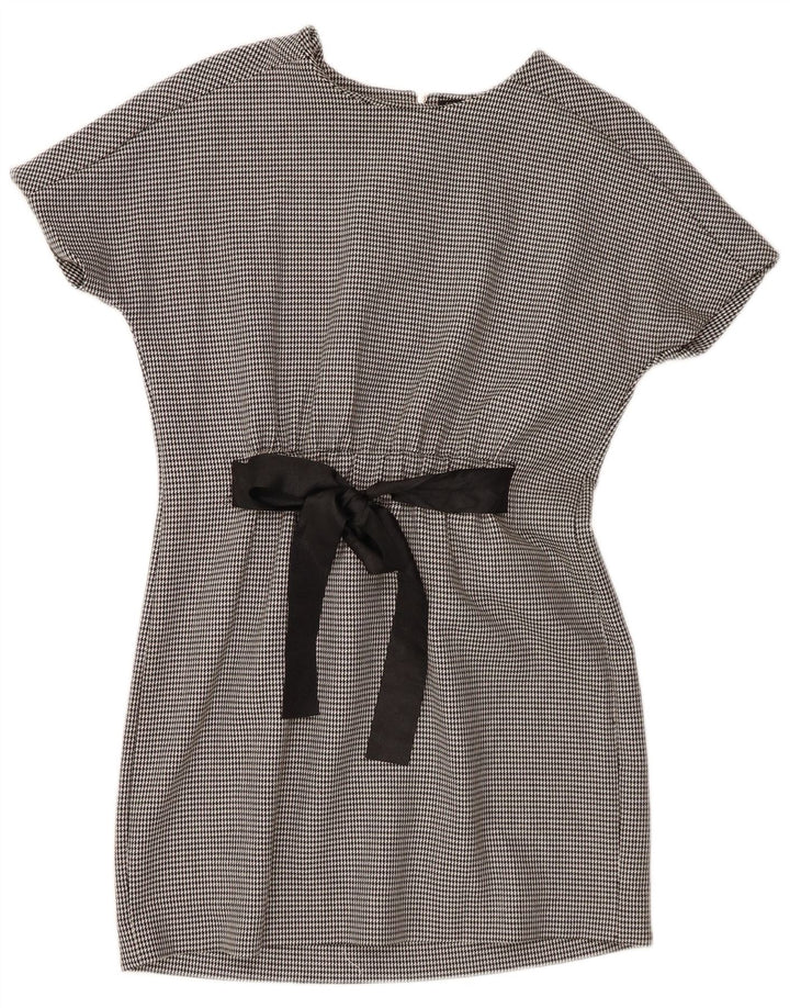 Zara Femme Trafaluc Basic Robe UK 10 Petit Noir Pied-de-Poule Polyester