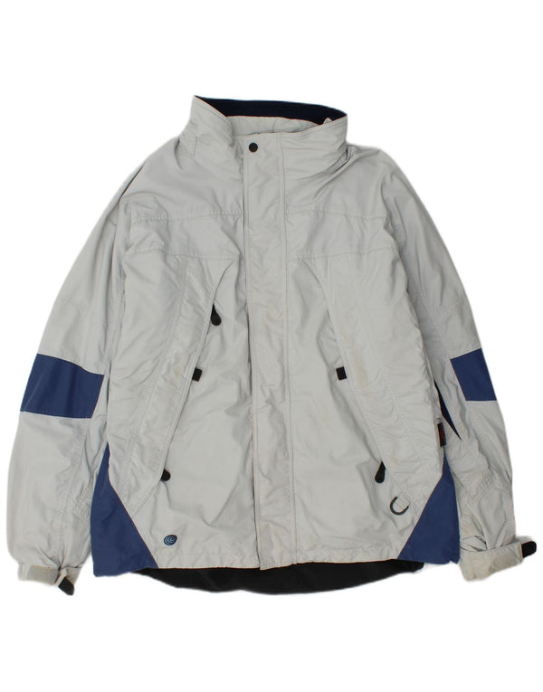 Columbia Veste coupe-vent pour homme UK 40 Large Bleu Colorblock Nylon