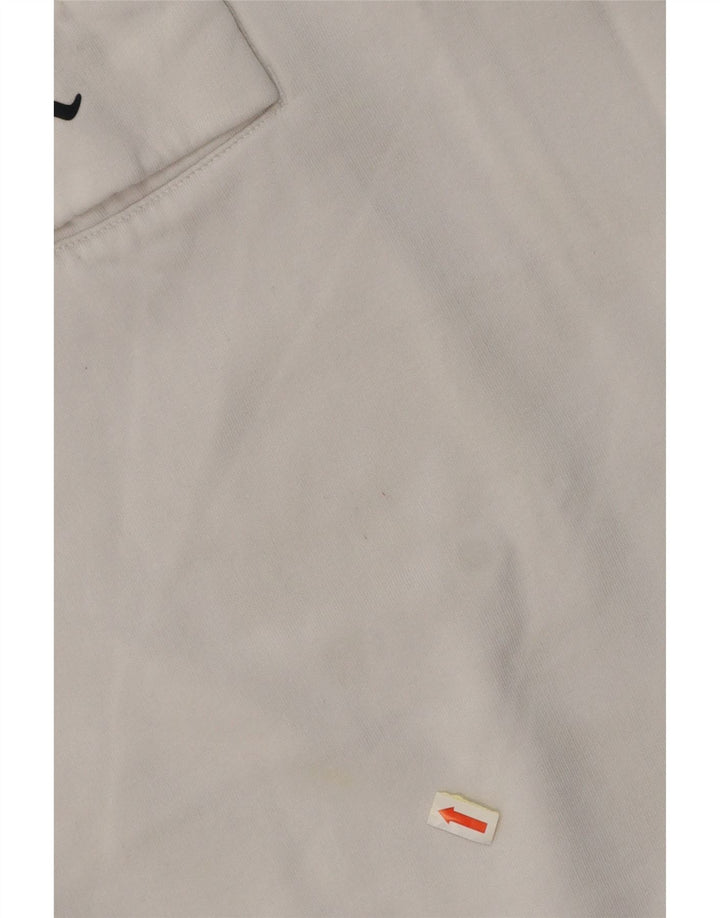 CHAMPION Pull à Capuche Graphique Col Zippé Homme Blanc Moyen Coton