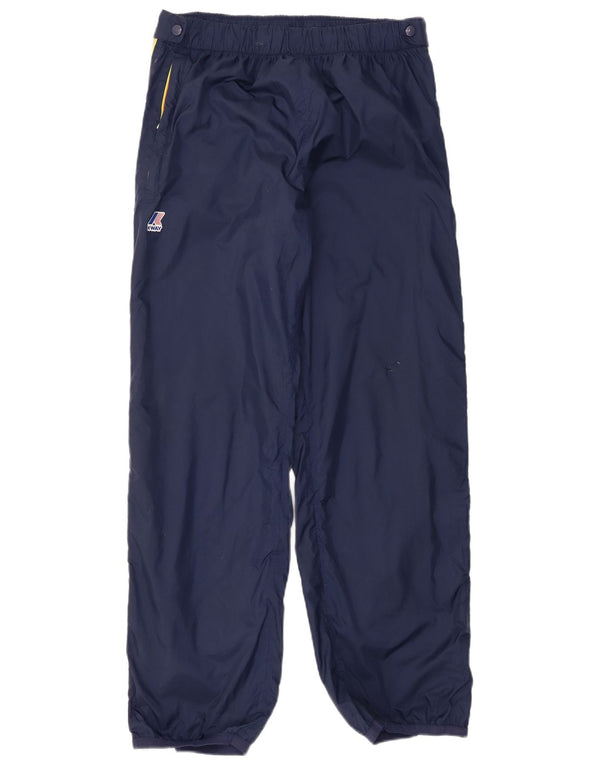 K-Way Pantalon de jogging imperméable pour femme UK 44 Bleu marine moyen rayé