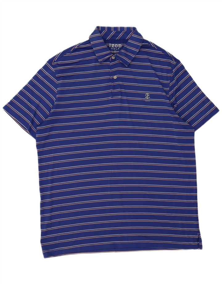 IZOD Polo de Golf Homme Grand Bleu Rayé Polyester