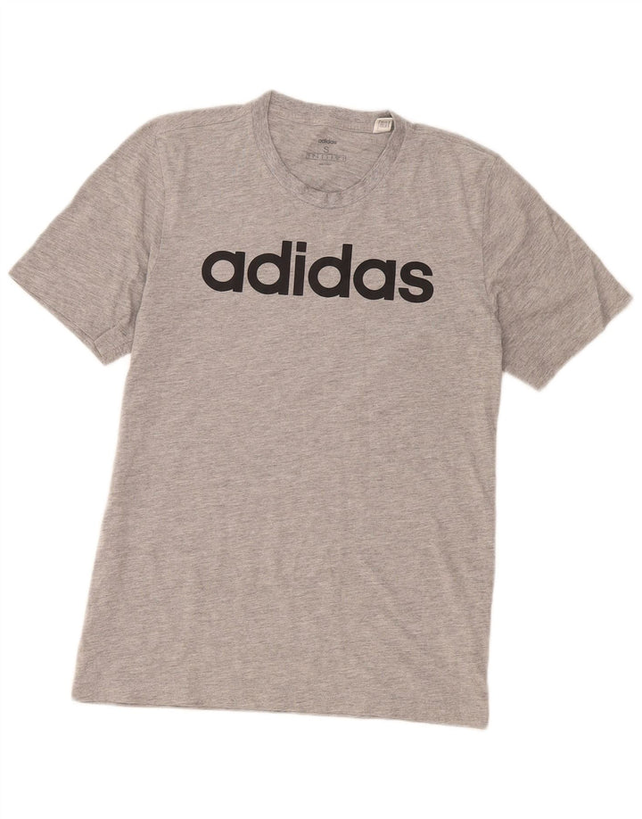 Adidas T-shirt graphique pour hommes, petit, gris, coton