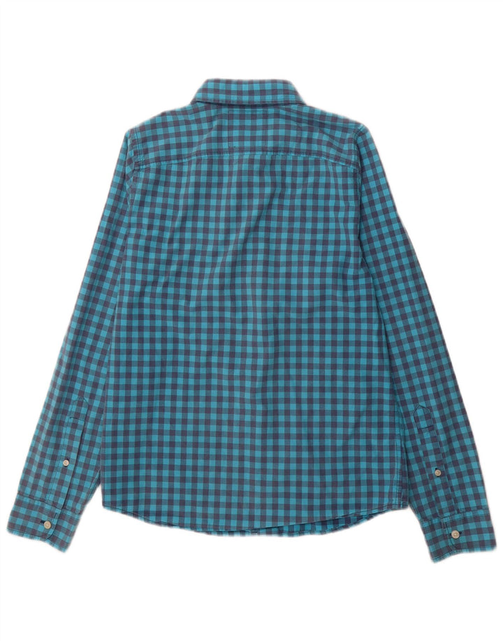 HOLLISTER Mens Shirt Medium Blue Gingham Cotton