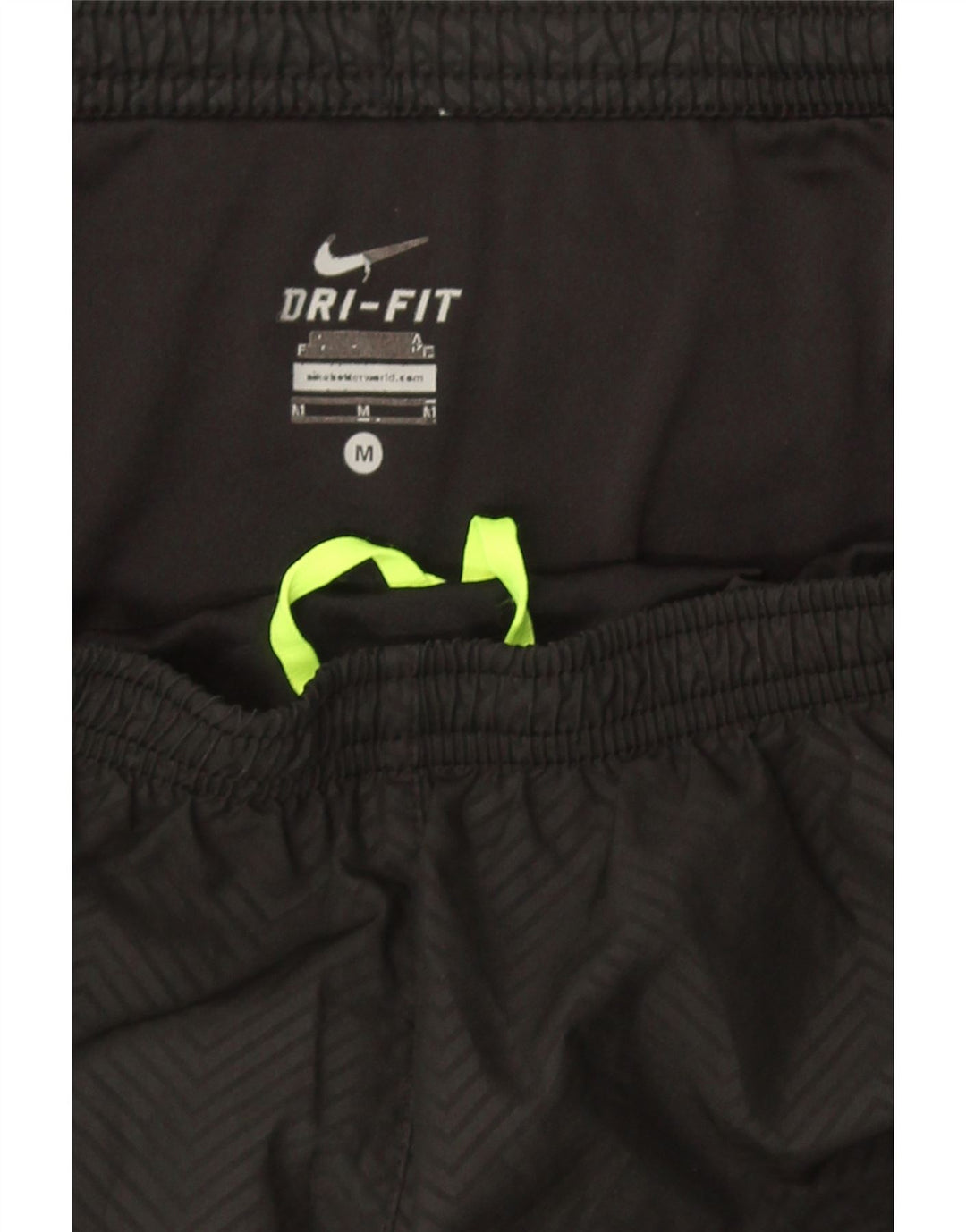 NIKE Short de sport Dri Fit pour femme UK 14 Chevron noir moyen
