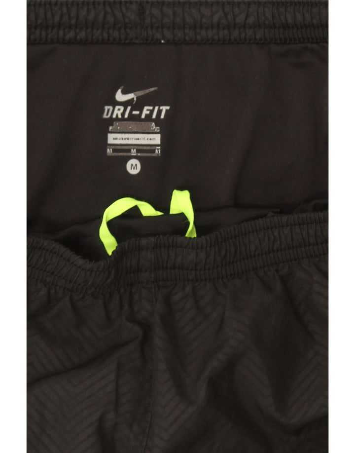 NIKE Short de sport Dri Fit pour femme UK 14 Chevron noir moyen