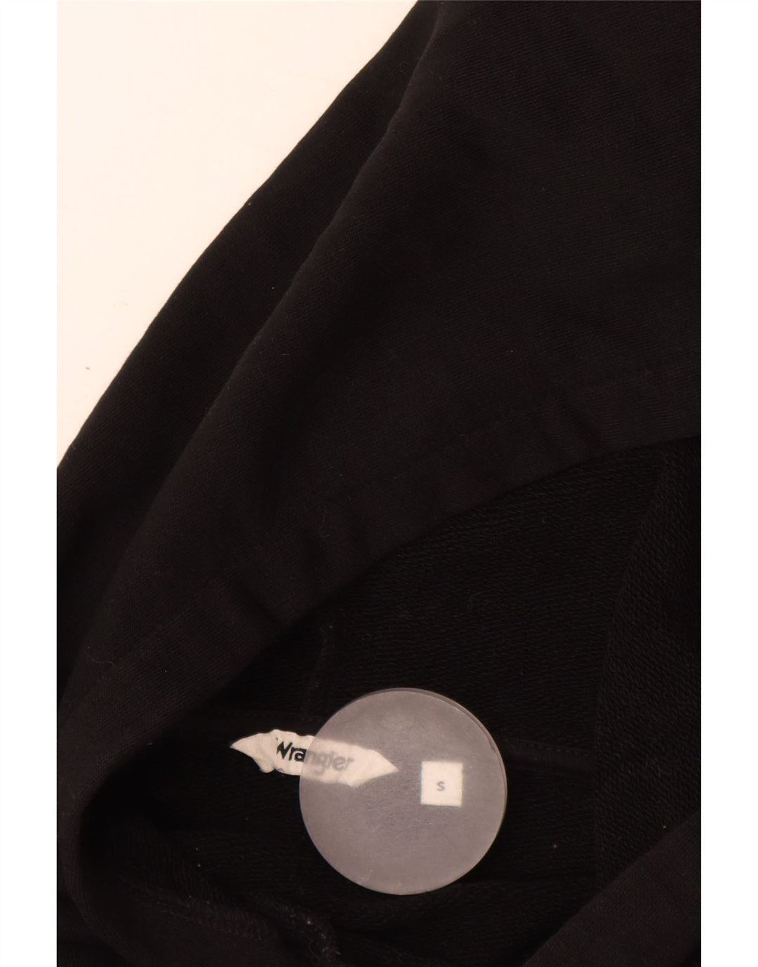 WRANGLER Pull à capuche graphique surdimensionné pour femme UK 10 Petit coton noir