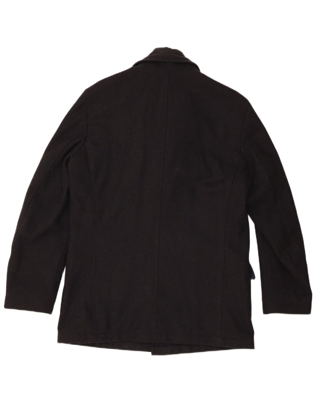 Pierre Cardin Manteau Coupe-Vent Homme IT 50 Large Laine Bleu Marine
