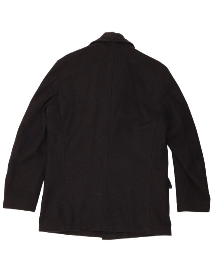 Pierre Cardin Manteau Coupe-Vent Homme IT 50 Large Laine Bleu Marine