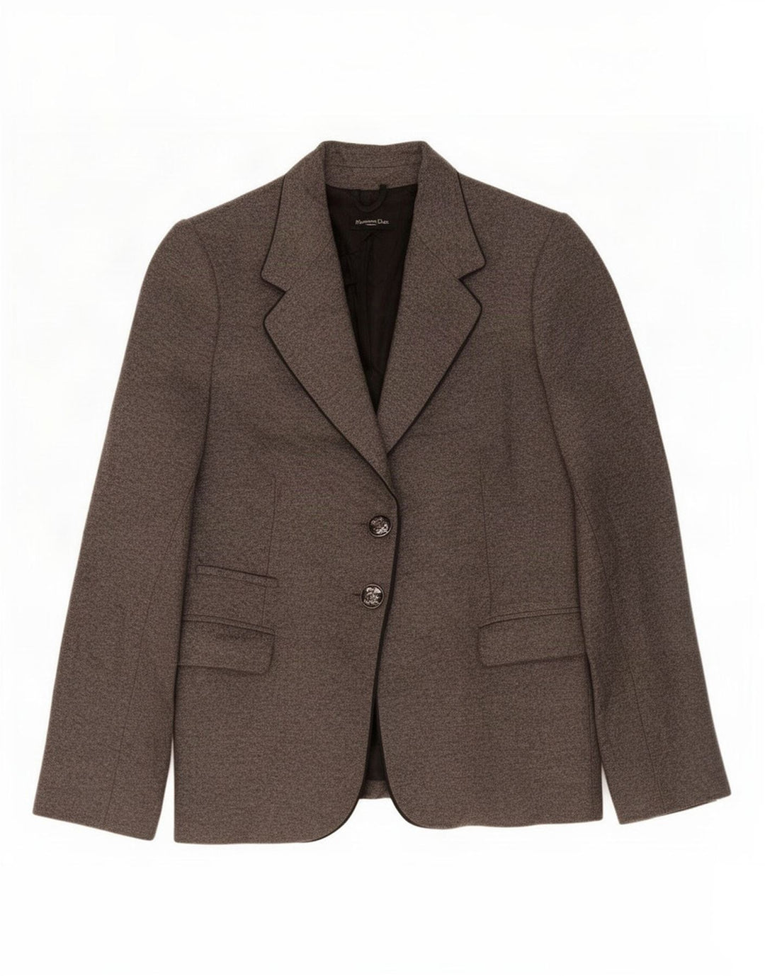 Massimo Dutti Veste Blazer 2 Boutons Femme EU 44 XL Laine Grise