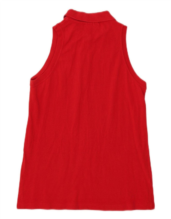 Lacoste Polo sans manches femme taille 40 coton rouge moyen