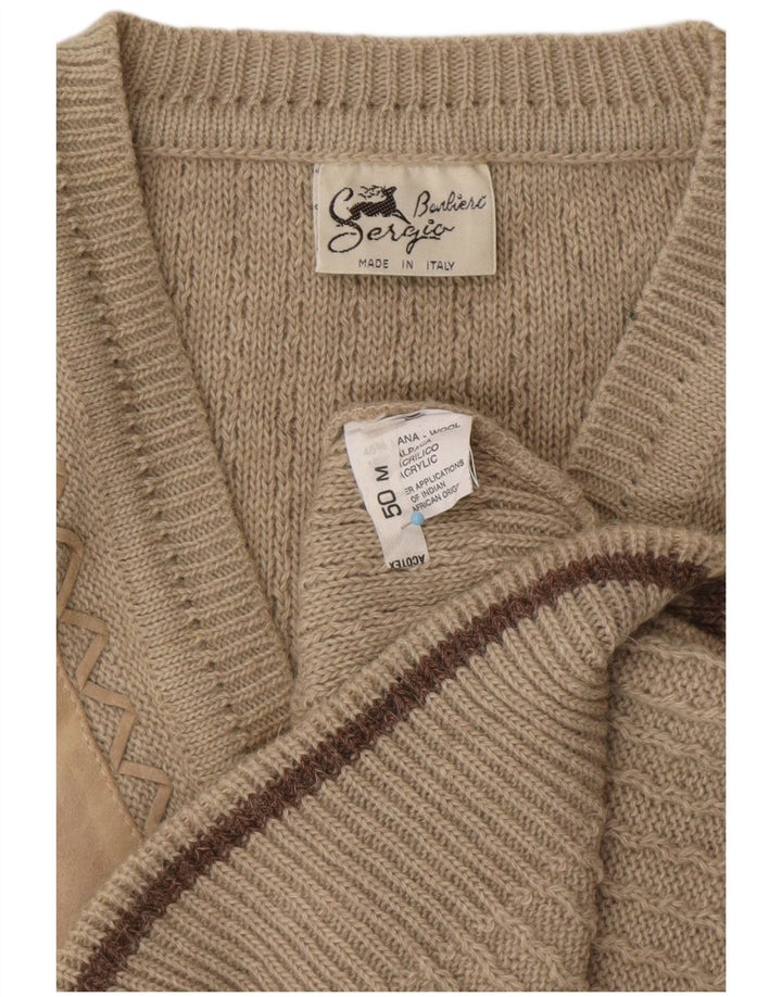 SERGIO BARBIERI Débardeur Homme IT 50 Laine Beige Moyen