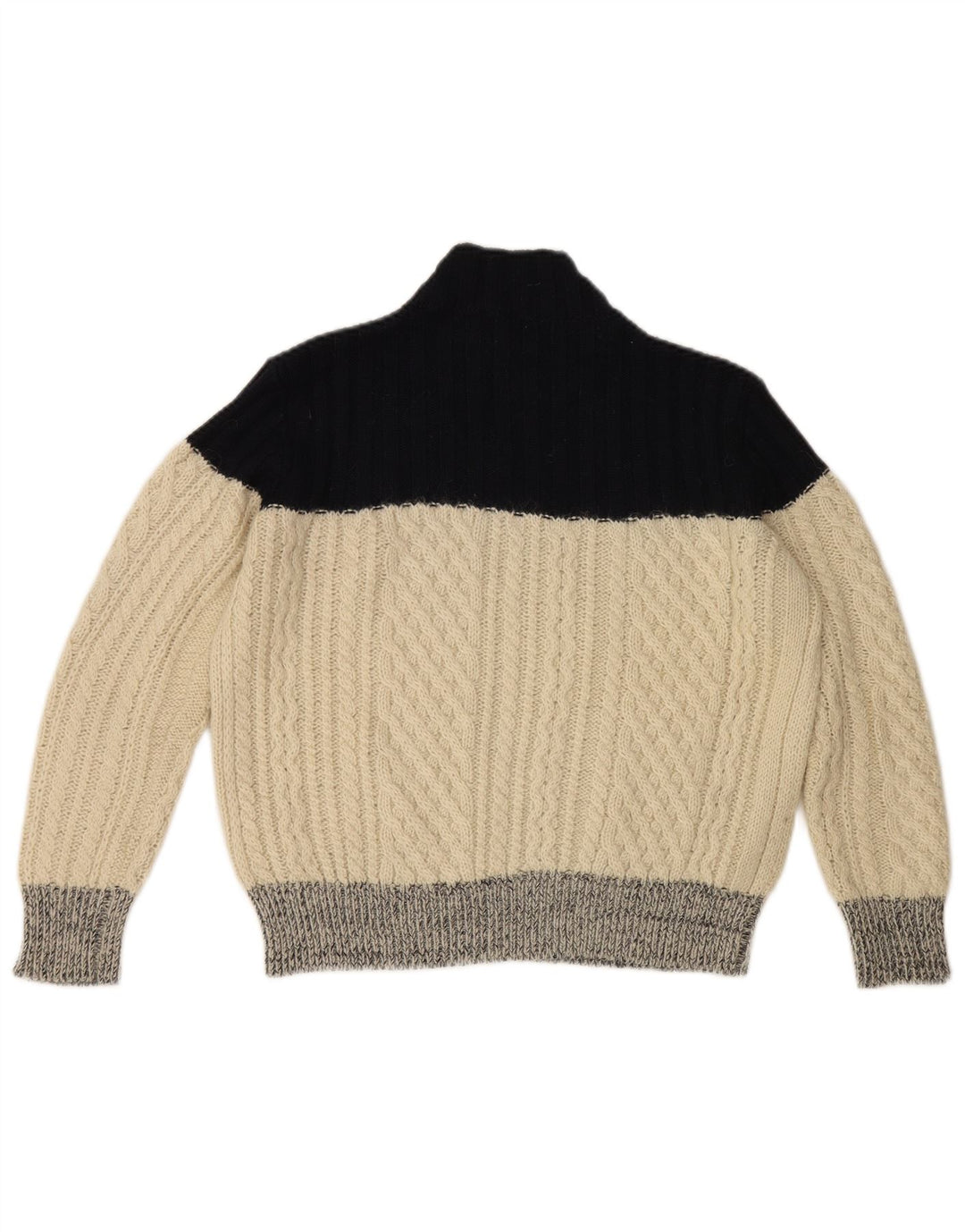 Slam Pull à col roulé pour femme UK 14 Medium Off White Colourblock