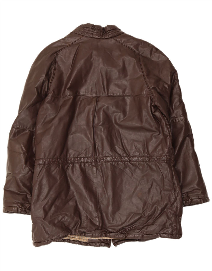 Monpel Veste en cuir homme IT 48 Cuir marron moyen
