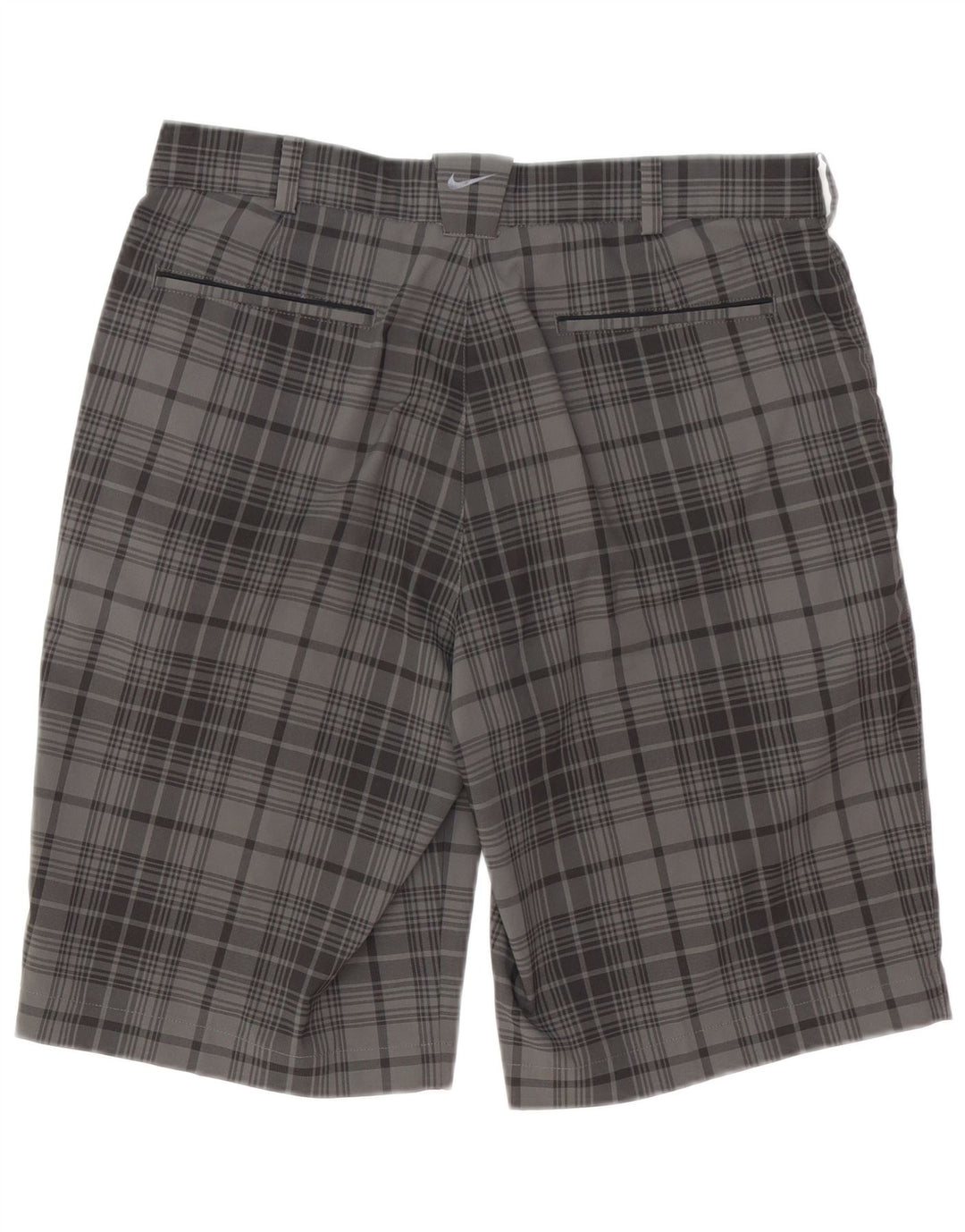 Nike Short chino Dri Fit W32 pour homme en polyester gris moyen à carreaux