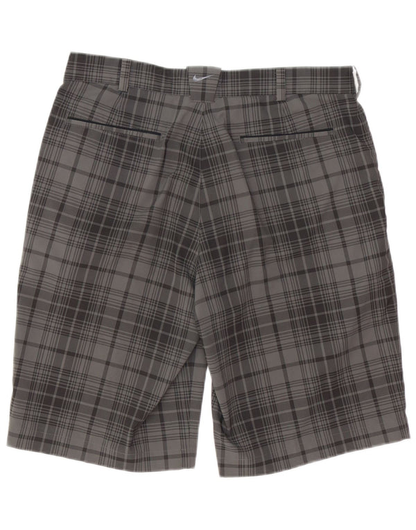 Nike Short chino Dri Fit W32 pour homme en polyester gris moyen à carreaux