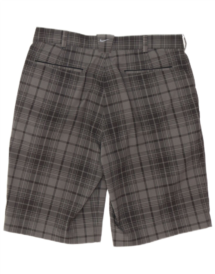 Nike Short chino Dri Fit W32 pour homme en polyester gris moyen à carreaux