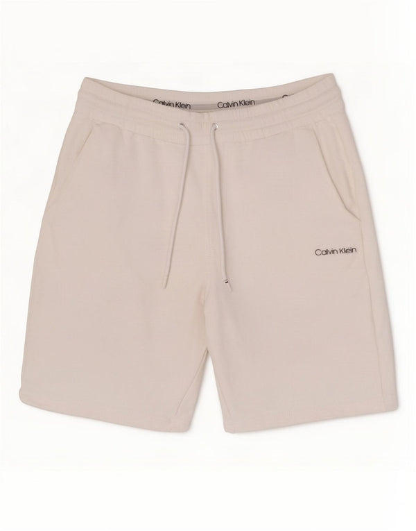 Calvin Klein Short de sport pour homme en coton blanc Taille L