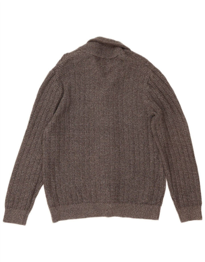 Marks & Spencer Cardigan pour homme en coton gris Taille L