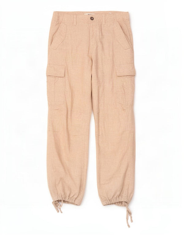 Marks & Spencer Pantalon cargo de jogging pour femme UK 12 Medium W30 L29 Beige
